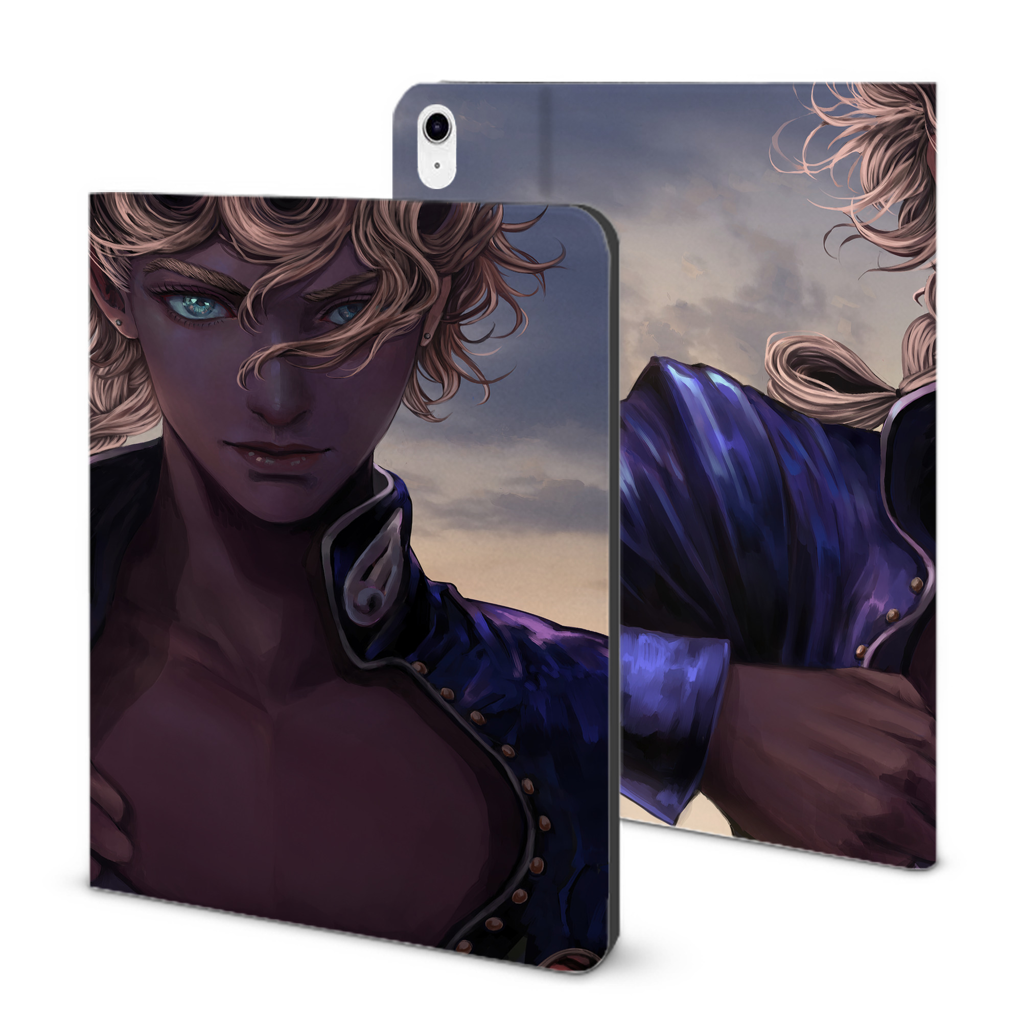 （画像用） ジョジョの奇妙な冒険 JoJo's Bizarre Adventure IPad ケース ブック型 PUレザー TPU 耐衝撃 軽量 薄型 ペン収納なし 全面保護 IPad 各モデル対応